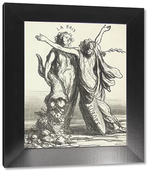 Un Baiser de circonstance, 1867. Creator: Honore Daumier