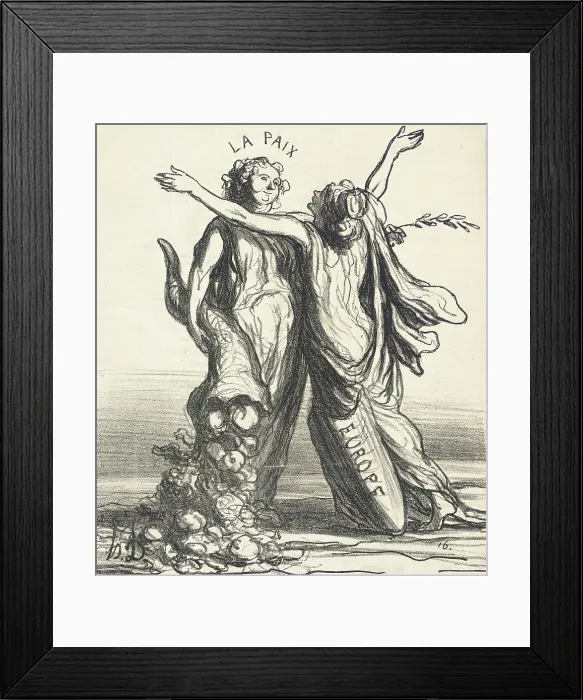 Framed Print : Un Baiser de circonstance, 1867. Creator: Honore Daumier Framed Print : Un Baiser de circonstance, 1867. Creator: Honore Daumier