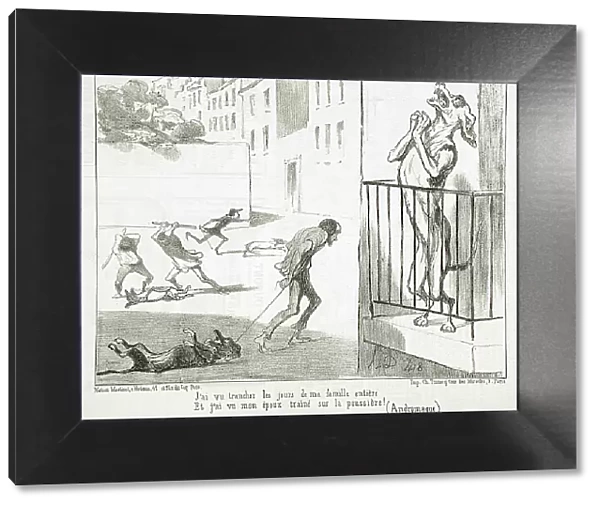 J'ai vu trancher les jours de ma famille... 1852. Creator: Honore Daumier