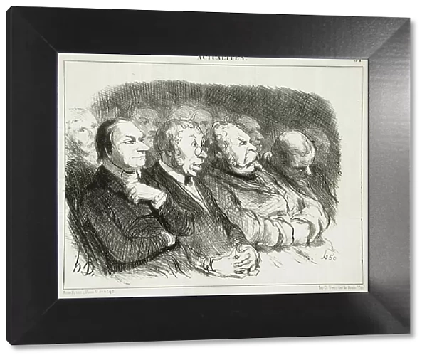 Physionomies de spectateurs de la Porte St-Martin... 1852. Creator: Honore Daumier