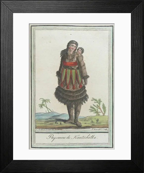 Framed Print : Costumes de Différents Pays, Paysanne de Kamtschatka, c1797. Creators: Jacques Grasset de Saint-Sauveur, LF Labrousse Framed Print : Costumes de Différents Pays, Paysanne de Kamtschatka, c1797. Creators: Jacques Grasset de Saint-Sauveur, LF Labrousse
