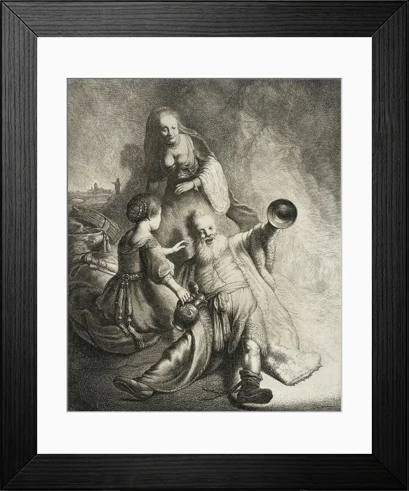Framed Print : Lot and His Daughters, 1631. Creator: Jan Georg van Vliet Framed Print : Lot and His Daughters, 1631. Creator: Jan Georg van Vliet