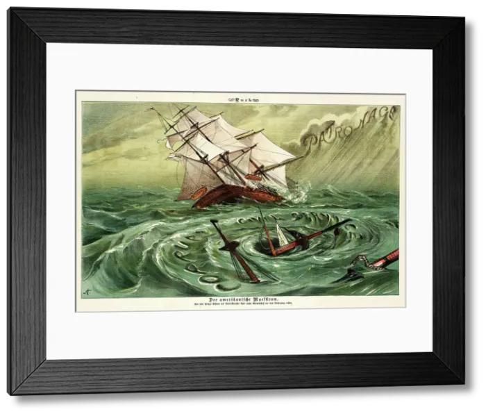 Framed Print : Cartoon from Puck, between 1880 and 1889. Creators: Joseph Keppler, Bernhard Gillam Framed Print : Cartoon from Puck, between 1880 and 1889. Creators: Joseph Keppler, Bernhard Gillam
