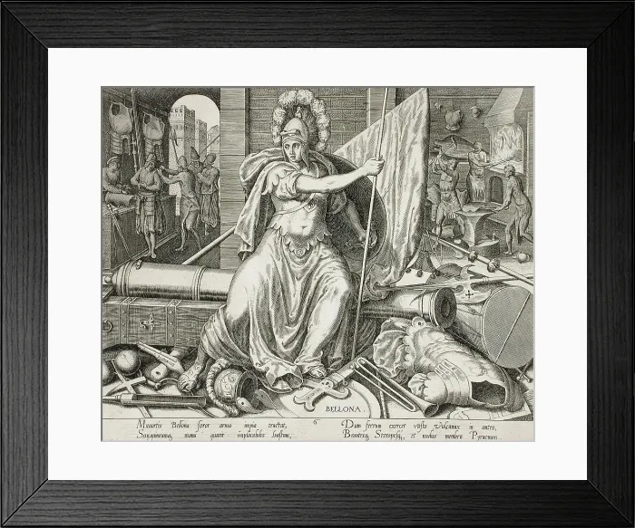 Framed Print : Bellona, 1574. Creator: Philip Galle Framed Print : Bellona, 1574. Creator: Philip Galle
