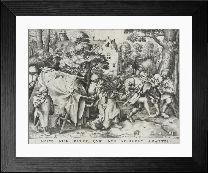 Framed Print : The Wedding of Mopsus and Nisa, or the Dirty Bride, 1570. Creator: Pieter van der Heyden Framed Print : The Wedding of Mopsus and Nisa, or the Dirty Bride, 1570. Creator: Pieter van der Heyden