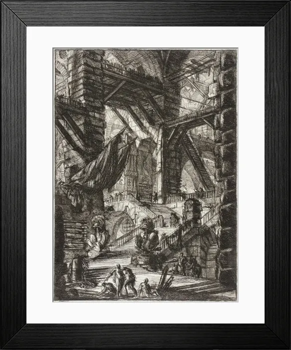 Framed Print : The Staircase with Trophies, 1761. Creator: Giovanni Battista Piranesi Framed Print : The Staircase with Trophies, 1761. Creator: Giovanni Battista Piranesi