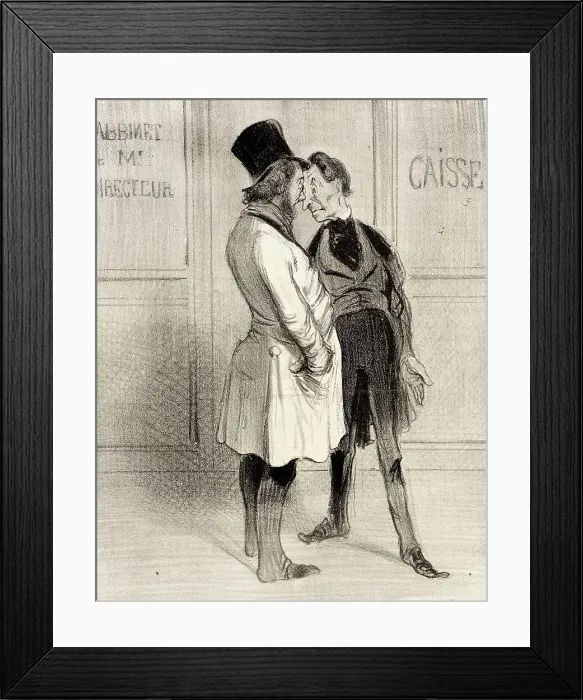 Framed Print : (Robert) Hé bien! mon cher Directeur.. 1841. Creator: Honore Daumier