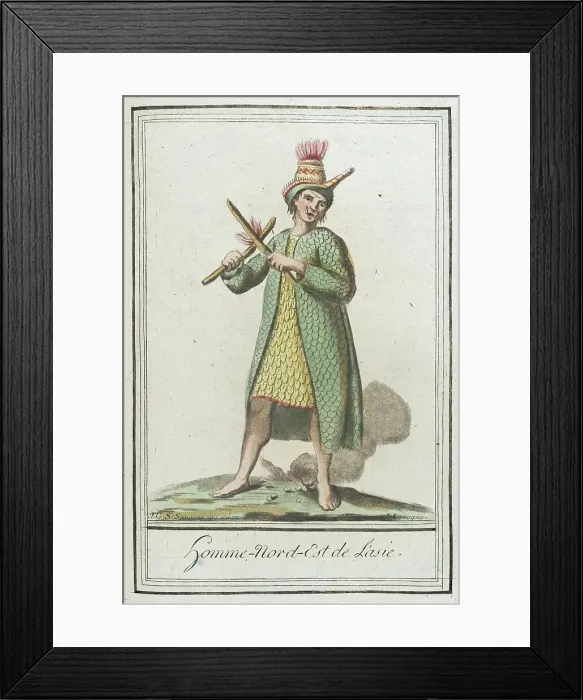 Framed Print : Costumes de Différents Pays, Homme-Nord-Est de l'Asie, c1797. Creator: Jacques Grasset de Saint-Sauveur Framed Print : Costumes de Différents Pays, Homme-Nord-Est de l'Asie, c1797. Creator: Jacques Grasset de Saint-Sauveur