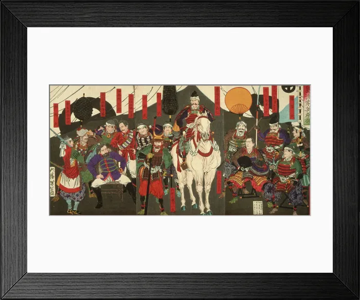 Framed Print : Heroes of the Shimazu Clan, 1877. Creator: Tsukioka Yoshitoshi Framed Print : Heroes of the Shimazu Clan, 1877. Creator: Tsukioka Yoshitoshi