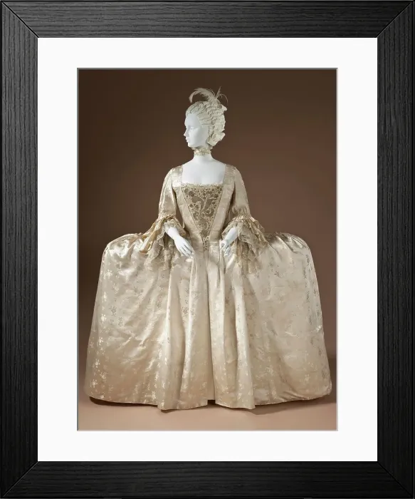 Framed Print : Woman's robe à la française, England, c.1765. Creator: Unknown Framed Print : Woman's robe à la française, England, c.1765. Creator: Unknown