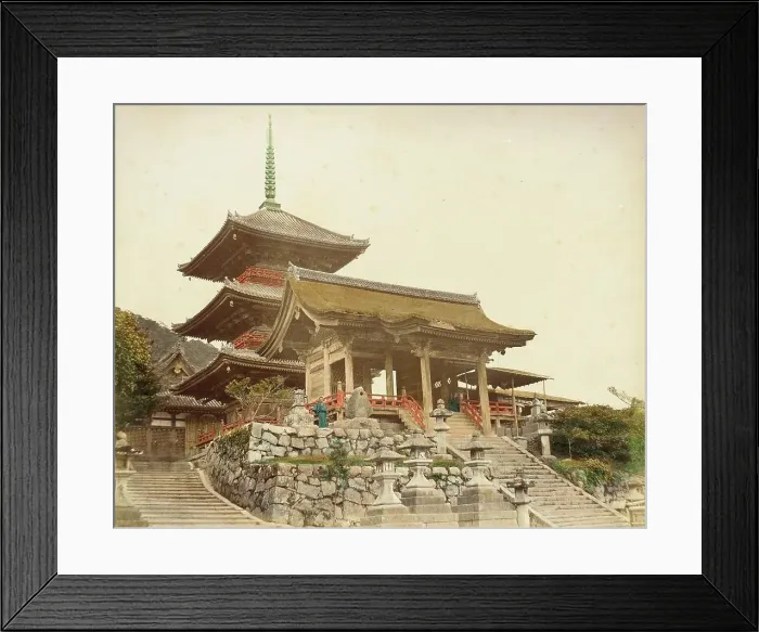 Framed Print : Entrance Gate of Kiyomidzu, 1865. Creator: Unknown Framed Print : Entrance Gate of Kiyomidzu, 1865. Creator: Unknown