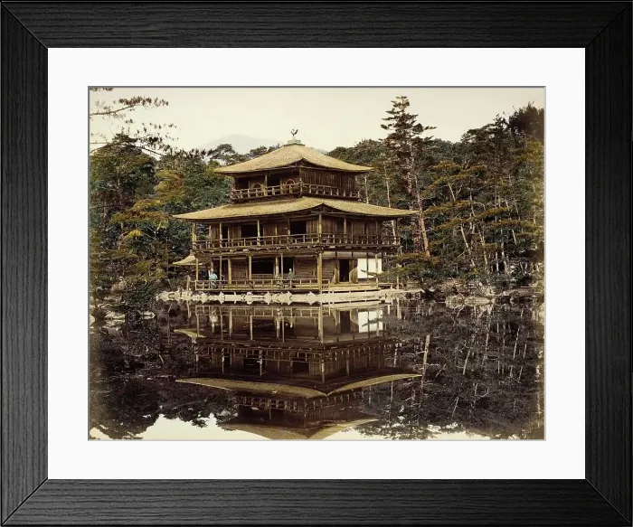 Framed Print : Kinkakuji Garden, 1865. Creator: Unknown Framed Print : Kinkakuji Garden, 1865. Creator: Unknown