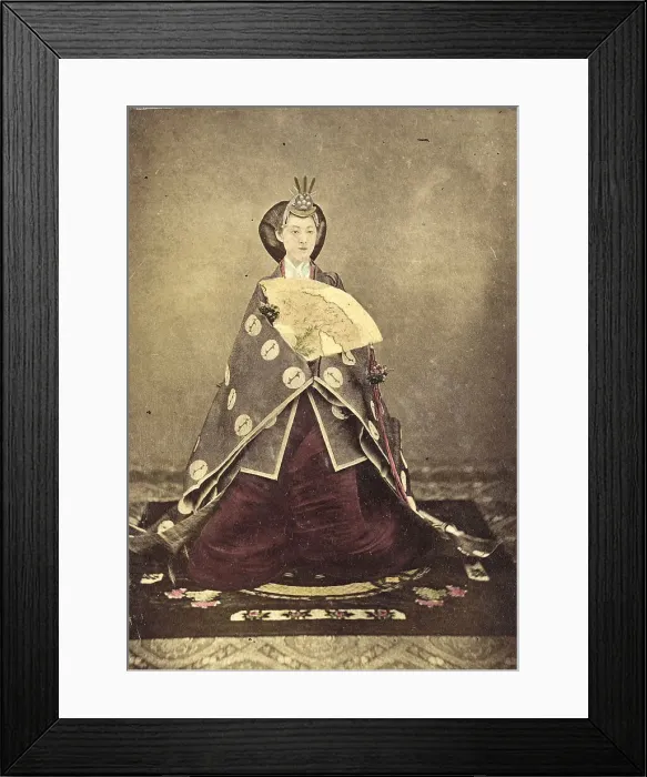 Framed Print : Portrait of Empress Shoken (image 1 of 2), 1865. Creator: Unknown Framed Print : Portrait of Empress Shoken (image 1 of 2), 1865. Creator: Unknown