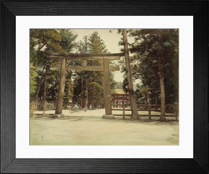 Framed Print : Shimo Kamo Temple, 1865. Creator: Unknown Framed Print : Shimo Kamo Temple, 1865. Creator: Unknown