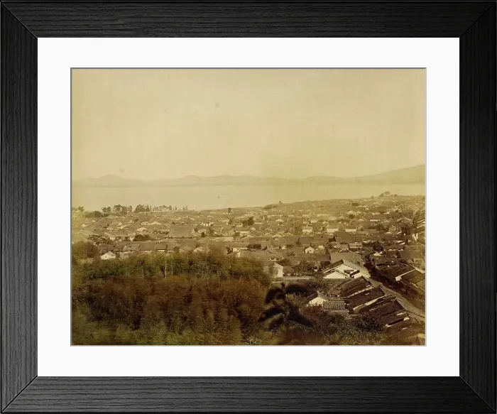 Framed Print : View of Biwa Lake, 1865. Creator: Unknown Framed Print : View of Biwa Lake, 1865. Creator: Unknown