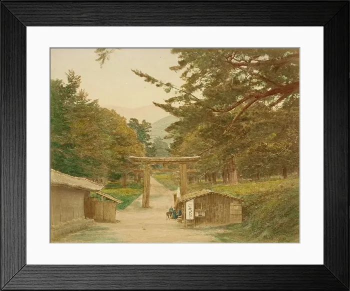 Framed Print : View of Nara, 1865. Creator: Unknown Framed Print : View of Nara, 1865. Creator: Unknown
