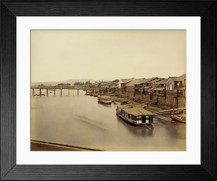 Framed Print : Tenjin Bashi, 1865. Creator: Unknown Framed Print : Tenjin Bashi, 1865. Creator: Unknown