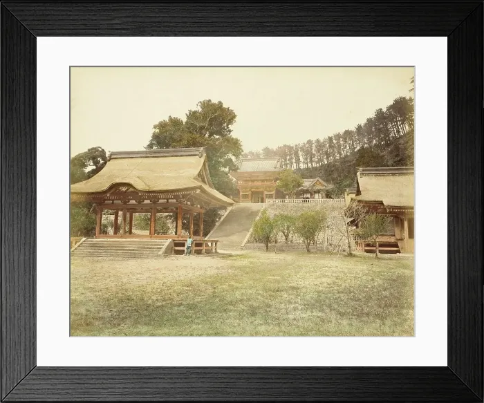 Framed Print : Shinto Temple, 1865. Creator: Unknown