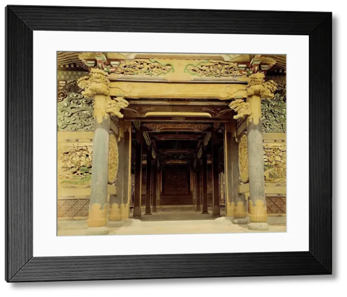 Framed Print : Inside Temple, 1865. Creator: Unknown Framed Print : Inside Temple, 1865. Creator: Unknown