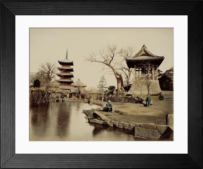 Framed Print : Buddhist Temple, 1865. Creator: Unknown