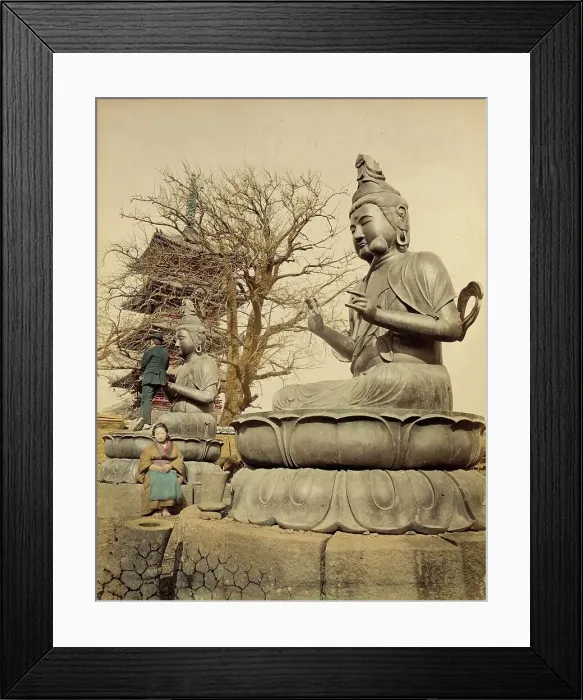 Framed Print : Two Bronze Idols, 1865. Creator: Unknown Framed Print : Two Bronze Idols, 1865. Creator: Unknown