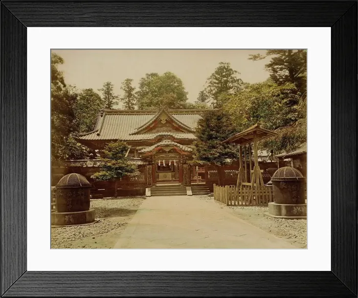 Framed Print : Toshioagu Temple, 1865. Creator: Unknown Framed Print : Toshioagu Temple, 1865. Creator: Unknown