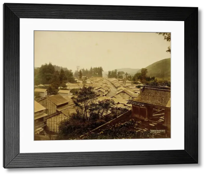 Framed Print : Town Hachiishi, 1865. Creator: Unknown Framed Print : Town Hachiishi, 1865. Creator: Unknown