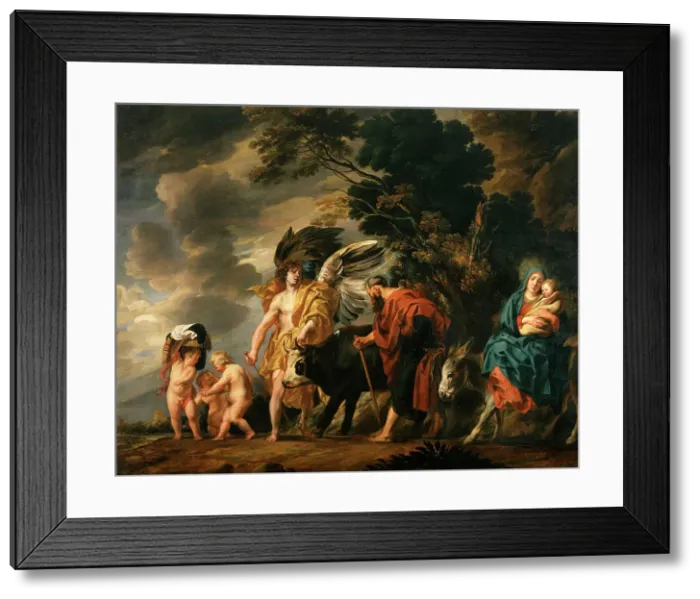 Framed Print : Flight of the Holy Family into Egypt, 1647. Creator: Jacob Jordaens Framed Print : Flight of the Holy Family into Egypt, 1647. Creator: Jacob Jordaens