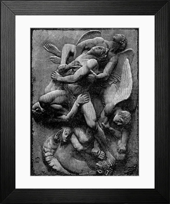 Framed Print : Deliver us from Evil, from the Lyra Germanica, 1860. Creator: T. Bolton. Deliver us from Evil, from the Lyra Germanica, 1860. Creator: T. Bolton Framed Print : Deliver us from Evil, from the Lyra Germanica, 1860. Creator: T. Bolton. Deliver us from Evil, from the Lyra Germanica, 1860. Creator: T. Bolton