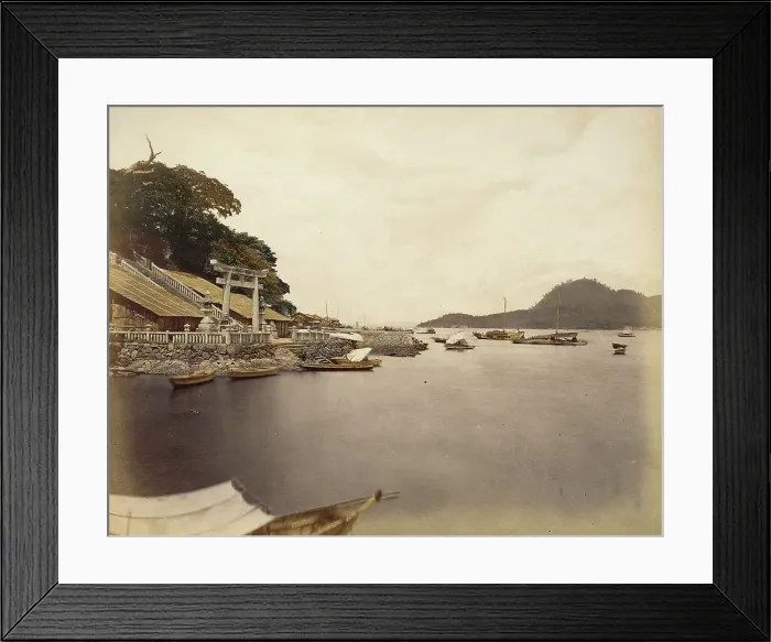 Framed Print : View of Shimonoseki, 1865. Creator: Unknown Framed Print : View of Shimonoseki, 1865. Creator: Unknown