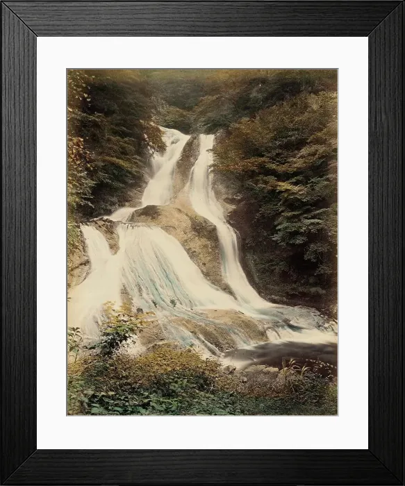 Framed Print : Kirifuri Waterfall, 1865. Creator: Unknown Framed Print : Kirifuri Waterfall, 1865. Creator: Unknown