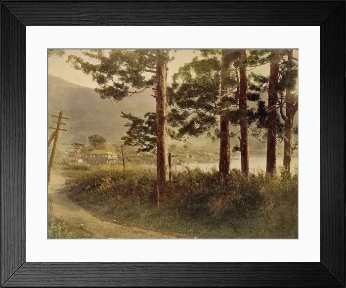 Framed Print : View of Hakone, 1865. Creator: Unknown Framed Print : View of Hakone, 1865. Creator: Unknown