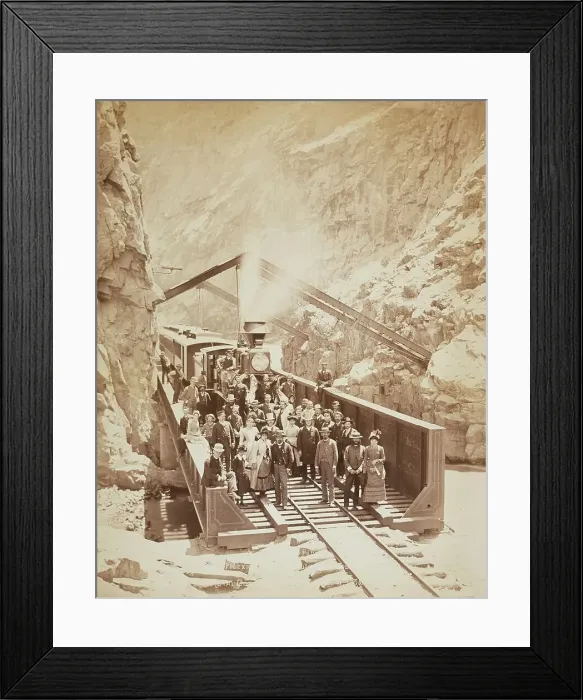 Framed Print : Royal Gorge, 1885. Creator: William H. Jackson Framed Print : Royal Gorge, 1885. Creator: William H. Jackson