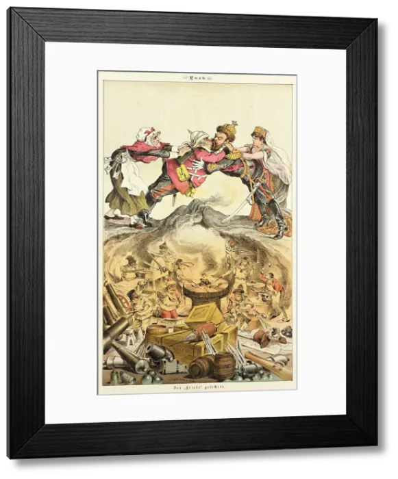 Framed Print : Cartoon from Puck, between 1880 and 1889. Creators: Joseph Keppler, Bernhard Gillam Framed Print : Cartoon from Puck, between 1880 and 1889. Creators: Joseph Keppler, Bernhard Gillam