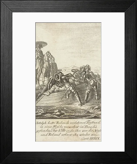 Framed Print : Plate 11 for Ariosto's Orlando Furioso, 1772. Creators: Daniel Nikolaus Chodowiecki, Daniel Berger Framed Print : Plate 11 for Ariosto's Orlando Furioso, 1772. Creators: Daniel Nikolaus Chodowiecki, Daniel Berger