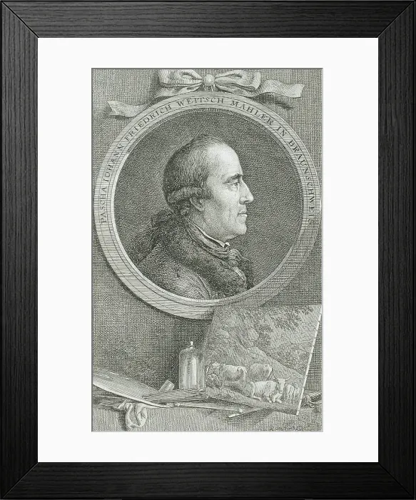 Framed Print : Portrait of Pascha Johann Friedeich Weitsch Mahler in Braunschweig, 1776. Creator: Daniel Nikolaus Chodowiecki Framed Print : Portrait of Pascha Johann Friedeich Weitsch Mahler in Braunschweig, 1776. Creator: Daniel Nikolaus Chodowiecki