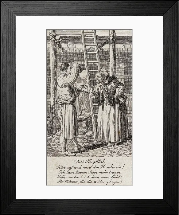 Framed Print : Illustration for Gellert's Six Fables and Six Stories, 1775. Creator: Daniel Nikolaus Chodowiecki Framed Print : Illustration for Gellert's Six Fables and Six Stories, 1775. Creator: Daniel Nikolaus Chodowiecki