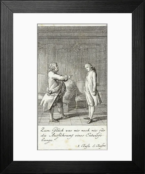 Framed Print : Plate 3 for Schiller's Intrigue and Love, 1785. Creator: Daniel Nikolaus Chodowiecki Framed Print : Plate 3 for Schiller's Intrigue and Love, 1785. Creator: Daniel Nikolaus Chodowiecki