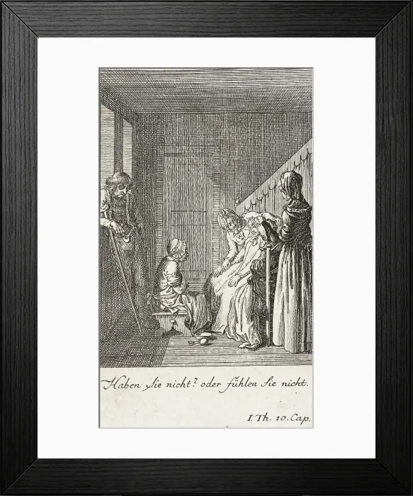Framed Print : Plate 3 for Thomas Smollett's The Adventures of Peregrine Pickle, 1785. Creator: Daniel Nikolaus Chodowiecki