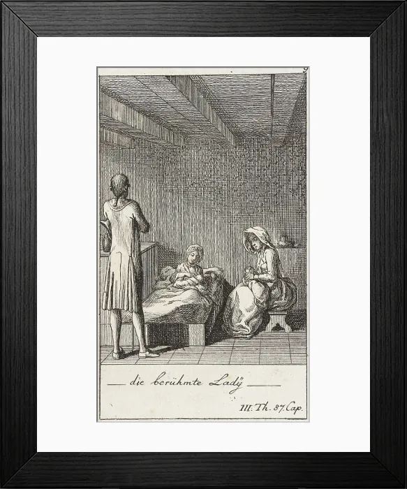 Framed Print : Plate 9 for Thomas Smollett's The Adventures of Peregrine Pickle, 1785. Creator: Daniel Nikolaus Chodowiecki Framed Print : Plate 9 for Thomas Smollett's The Adventures of Peregrine Pickle, 1785. Creator: Daniel Nikolaus Chodowiecki