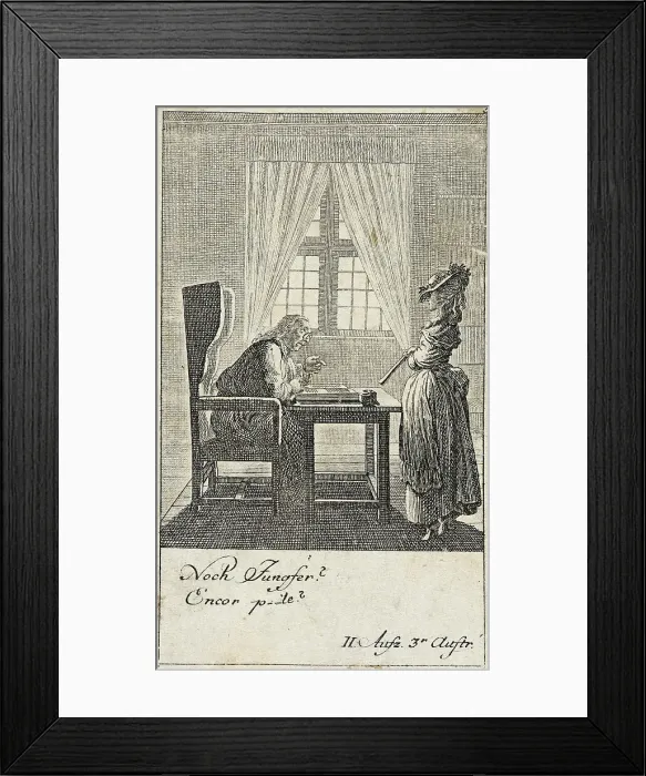 Framed Print : Plate 3 for C. L. Bretzner's The Marriage Broker, 1784. Creator: Daniel Nikolaus Chodowiecki Framed Print : Plate 3 for C. L. Bretzner's The Marriage Broker, 1784. Creator: Daniel Nikolaus Chodowiecki