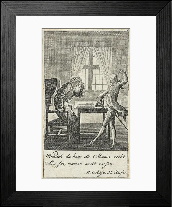 Framed Print : Plate 5 for C. L. Bretzner's The Marriage Broker, 1784. Creator: Daniel Nikolaus Chodowiecki Framed Print : Plate 5 for C. L. Bretzner's The Marriage Broker, 1784. Creator: Daniel Nikolaus Chodowiecki