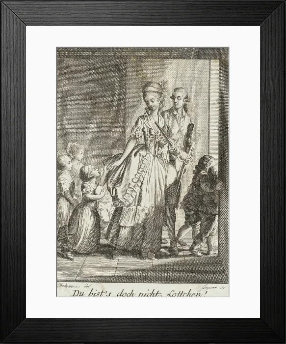 Framed Print : It's Not You, Lottchen, 1787. Creator: Daniel Nikolaus Chodowiecki Framed Print : It's Not You, Lottchen, 1787. Creator: Daniel Nikolaus Chodowiecki