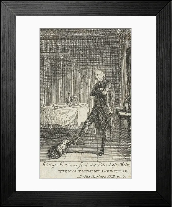 Framed Print : Illustration for Yorick's Sentimental Voyage, 1783. Creator: Daniel Nikolaus Chodowiecki Framed Print : Illustration for Yorick's Sentimental Voyage, 1783. Creator: Daniel Nikolaus Chodowiecki