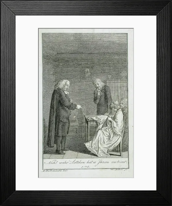 Framed Print : Illustration to Becker's Pocketbook für 1799. Creator: Daniel Nikolaus Chodowiecki Framed Print : Illustration to Becker's Pocketbook für 1799. Creator: Daniel Nikolaus Chodowiecki