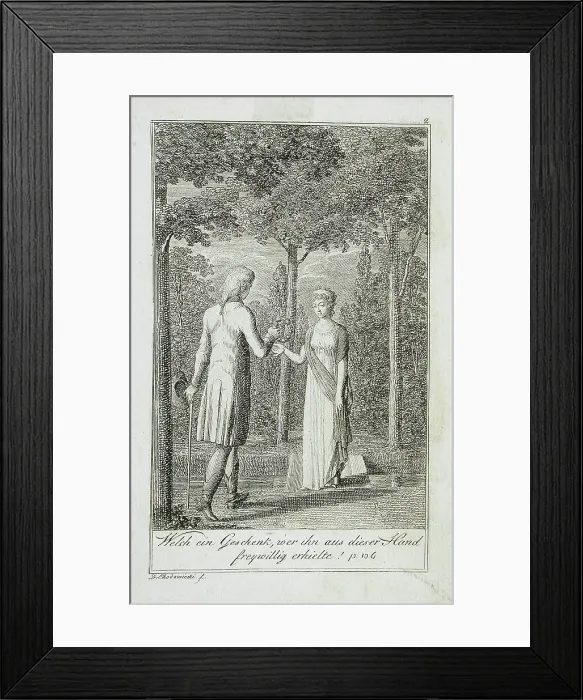 Framed Print : Illustration to Becker's Pocketbook für 1799. Creator: Daniel Nikolaus Chodowiecki Framed Print : Illustration to Becker's Pocketbook für 1799. Creator: Daniel Nikolaus Chodowiecki
