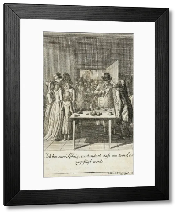 Framed Print : Illustration for the Historic, Genealogical Almanac for the Year 1793, c1784. Creator: Daniel Nikolaus Chodowiecki Framed Print : Illustration for the Historic, Genealogical Almanac for the Year 1793, c1784. Creator: Daniel Nikolaus Chodowiecki