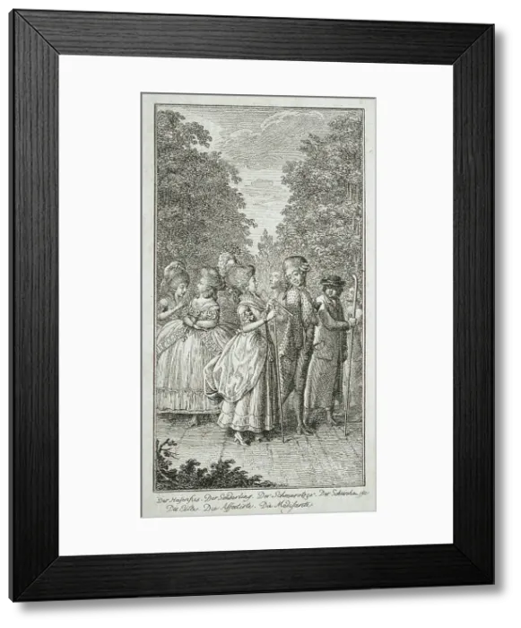 Framed Print : Title Page to Westphal's Portrait, 1781. Creator: Daniel Nikolaus Chodowiecki Framed Print : Title Page to Westphal's Portrait, 1781. Creator: Daniel Nikolaus Chodowiecki