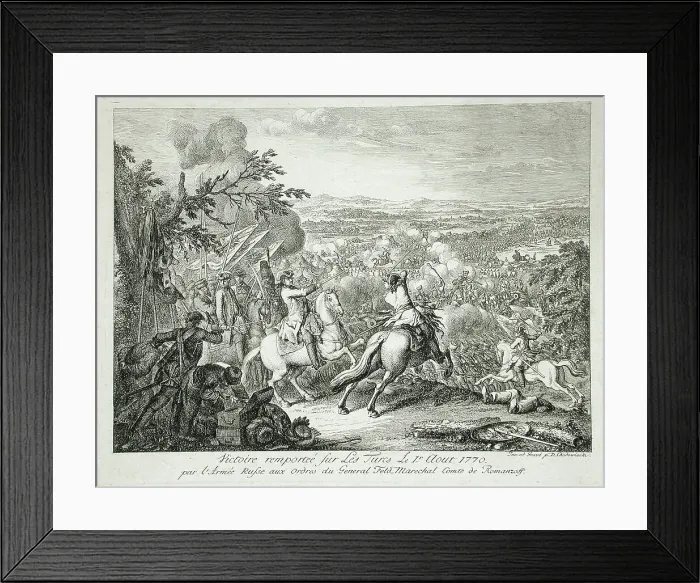Framed Print : Romanzoff's Victory Over the Turks August 1, 1770 at Kahul, 1770. Creator: Daniel Nikolaus Chodowiecki Framed Print : Romanzoff's Victory Over the Turks August 1, 1770 at Kahul, 1770. Creator: Daniel Nikolaus Chodowiecki