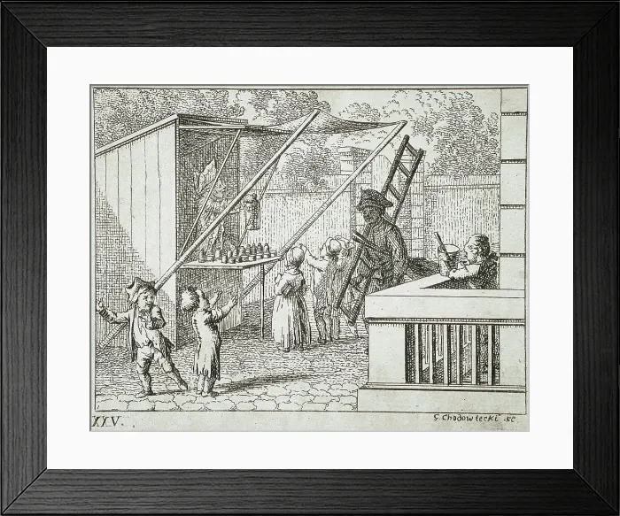 Framed Print : Illustration for Basedow's Elementary Work, 1770. Creator: Daniel Nikolaus Chodowiecki